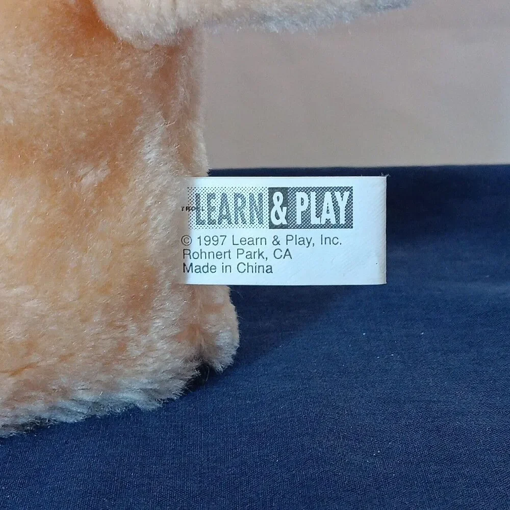 Learn & Play Lion Hand Puppet Plush 1997 Soft Vintage Imagination Toy